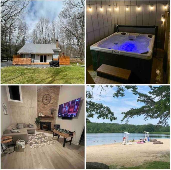 Modern Home Near Lake W Hottub, Game Room, Fireplace Albrightsville Экстерьер фото